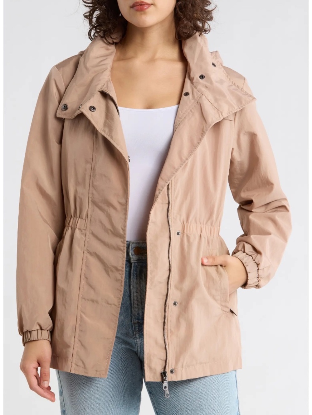 Tart Collections Verena Hooded Jacket in Tan | Size Small